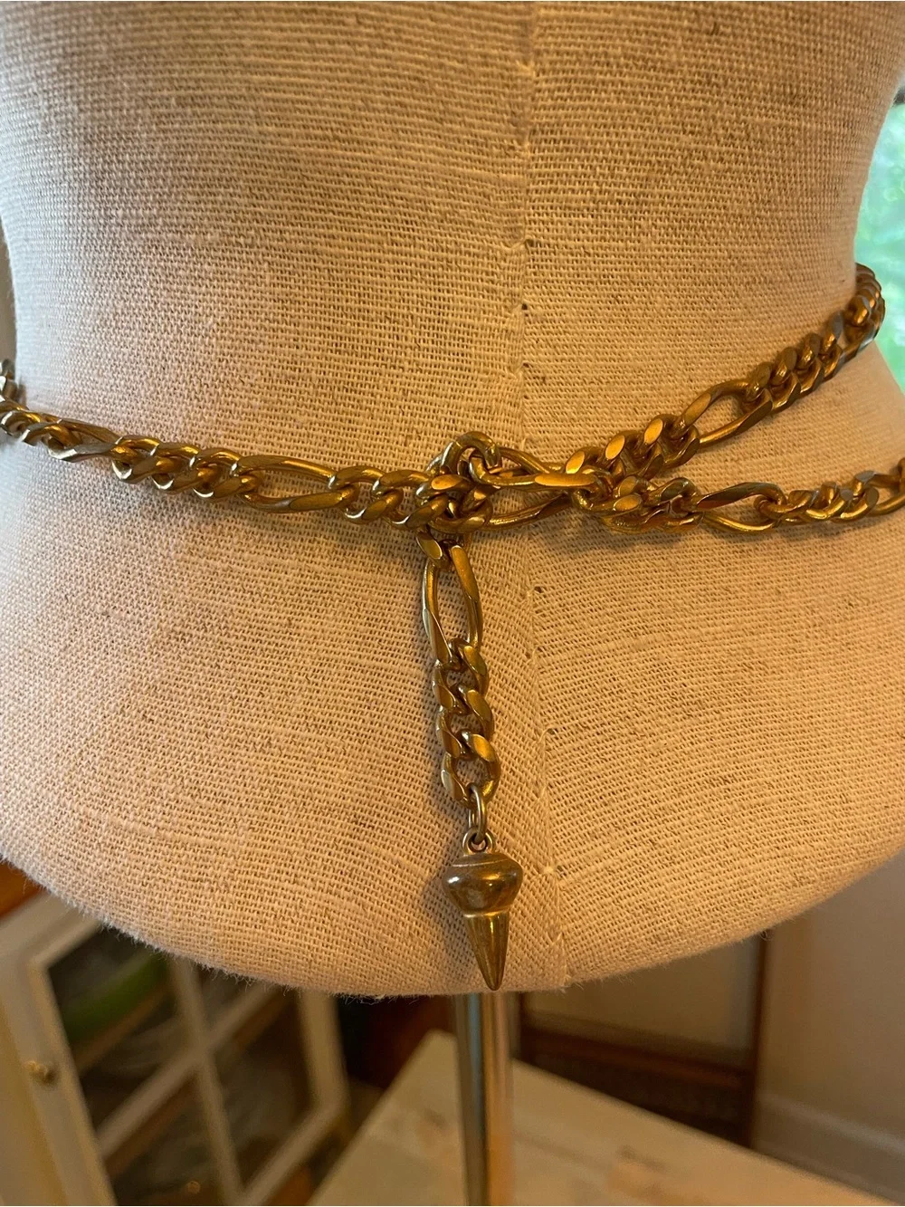 Vintage Gold Triple-Chain Waist Belt